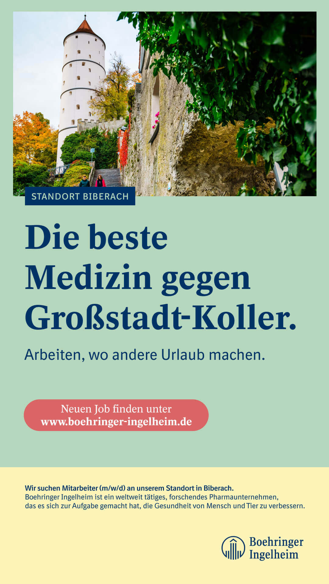 Kampagnenmotiv DOOH für den Standort Biberach